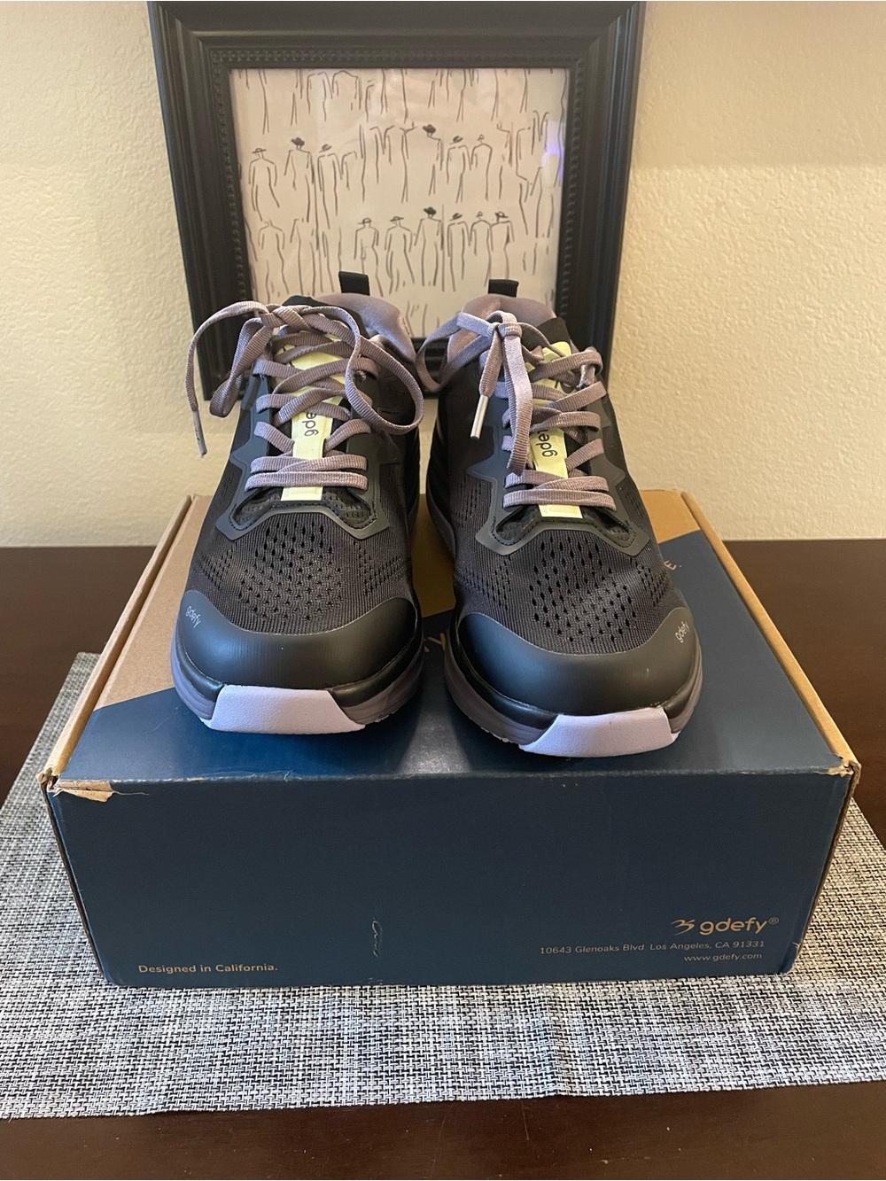Gdefy Women’s Black & Lavender Supportive Athletic Sneakers